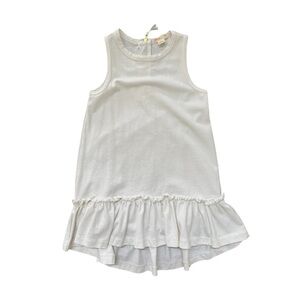 Crewcuts White Sleeveless Ruffle Hem Hi-Lo Dress 4